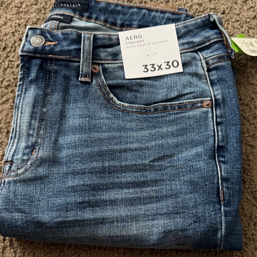 Aeropostale Men's Straight Jeans - Blue